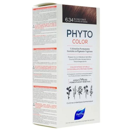  Phyto Phytocolor Bitkisel Saç Boyası 6.34 - Koyu Kumral Dore Bakır Yeni Formül