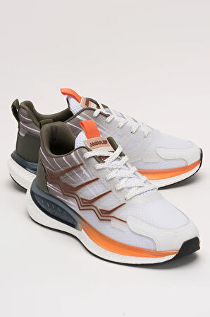 Erkek Günlük Koşu Yürüyüş Spor Ayakkabı HAKİ - BEYAZ