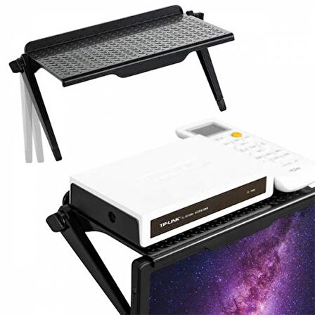 Polham Katlanabilir Laptop Standı Tv Üstü Stand Tutucu Çok Amaçlı Stand Laptop Stand TV Stand