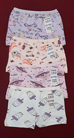 Kız Çocuk Boxer 4'lü Paket