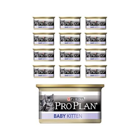 Pro Plan Baby Kitten Tavuklu Kedi Konserve 85 gr x 12'li