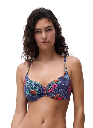 Chantelle Mavi Kadın Desenli Bikini Üst C16VM0 CHANTELLE SWIM