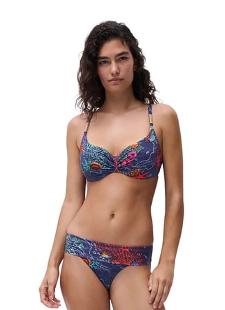 Chantelle Mavi Kadın Desenli Bikini Üst C16VM0 CHANTELLE SWIM