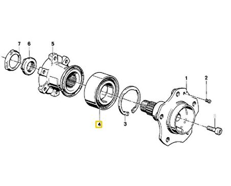 BMW E28 VE E34 ARKA TEKERLEK RULMANI OEM NO 33411123415