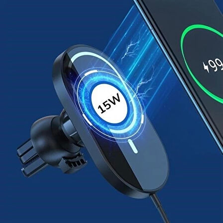 ® 15w Mıknatıslı Takılabilen Hızlı Şarj Tüm Cihaz Ve Araçlara Uyumlu Araç İçi Şarj Cihazı ( Lisinya )