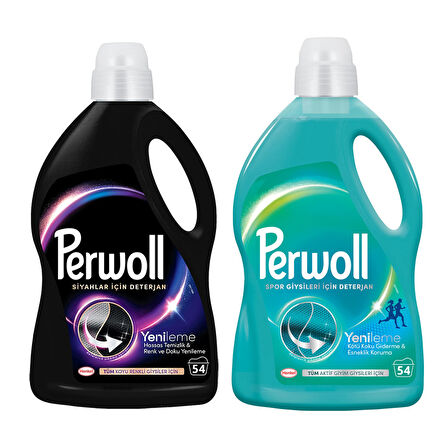 Perwoll 2,97 lt Siyahlar ve Spor Giyisiler İçin Sıvı Deterjan 2 li Set