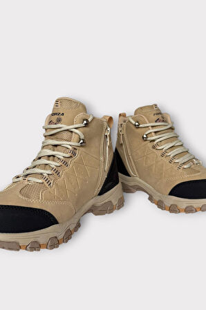 Unısex Soğuk Geçirmez Fermuarlı Trekking & Outdoor Bot BEJ