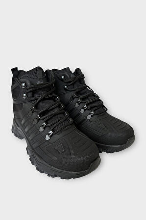 Unısex Soğuk Geçirmez Fermuarlı Trekking & Outdoor Bot SİYAH