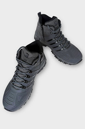 Unısex Soğuk Geçirmez Fermuarlı Trekking & Outdoor Bot FÜME