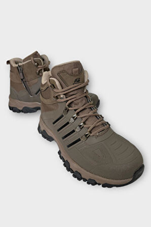 Unısex Soğuk Geçirmez Fermuarlı Trekking & Outdoor Bot VİZON