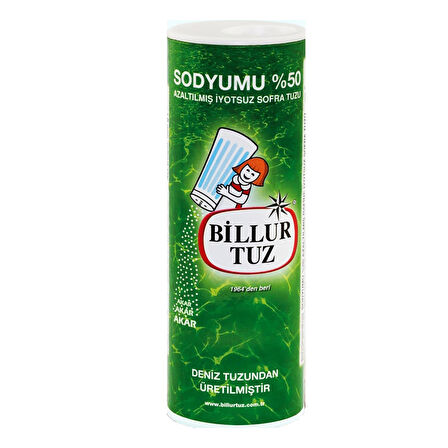 Billur Tuz Sodyumu %50 Azaltılmış 500 gr x 6 Adet