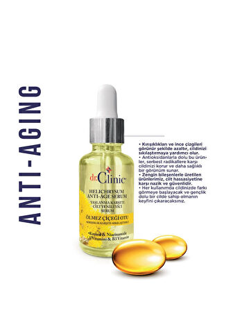 Dr.Clinic Ölmez Çiçeği Otu HELİCHRYSUM Cilt Yenileyici Serum 30 ml