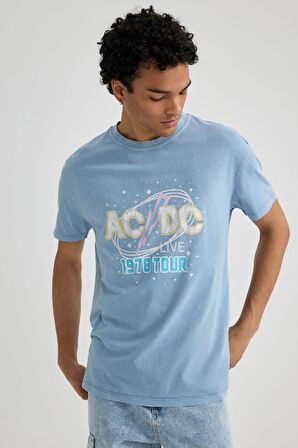 DeFacto AC/DC Regular Fit Bisiklet Yaka Kısa Kollu Tişört A8752AX23HSBE524