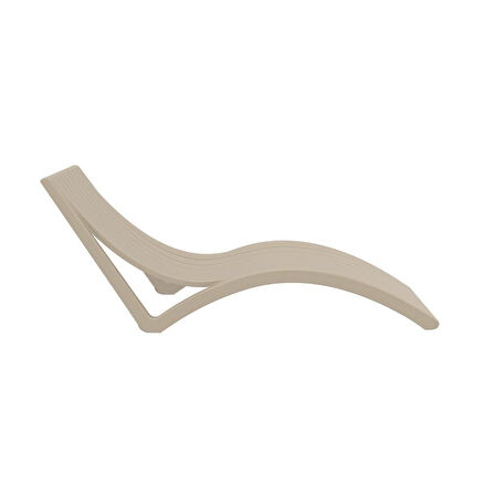 Omnipazar TRK-087 Siesta Minderli Yastıklı Lüks Ergonomik Slim Şezlong  Kum Gri