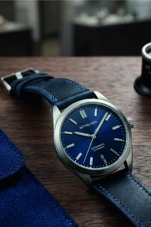22mm Hakiki Deri Saat Kordonu Premium Klasik Saat Kayışı Dayanıklı ve Konforlu - Lacivert