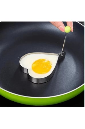 Kalp Şeklinde Metal Omlet Yumurta ve Krep Kalıpları