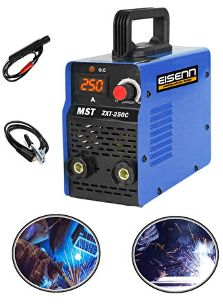 Eisenn Alman BLUE WELD 250 AMP Turbo Fan Çift Kartlı Sistem Otomatik Korumalı İnvertör Kaynak Makinası