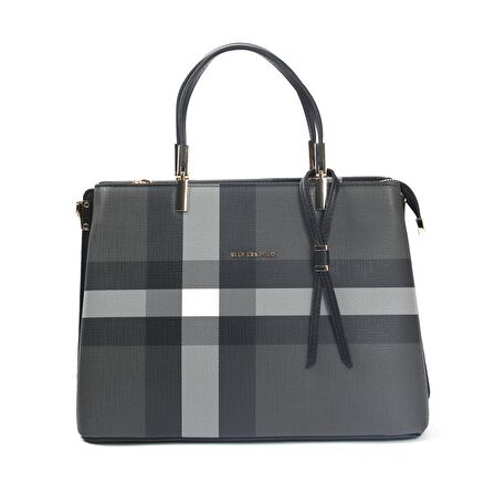 Silver Polo  Kadın Omuz Çantası 924-33464 SILVER POLO ÇAPRAZ Kadın ÇANTASI M129 SİYAH-MAT SİYAH