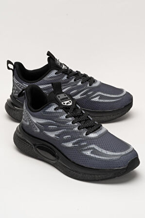 Erkek Günlük Koşu Yürüyüş Spor Ayakkabı SİYAH - SİYAH