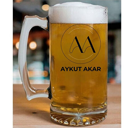 Kişiye Özel Tasarımlı Arjantin Bira Bardağı Kulplu Bardak 2 adet