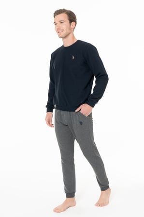 U.s Polo Assn. Erkek Uzun Kollu Bisiklet Yaka Paçası Bantlı Rahat Ev Giyim S26995