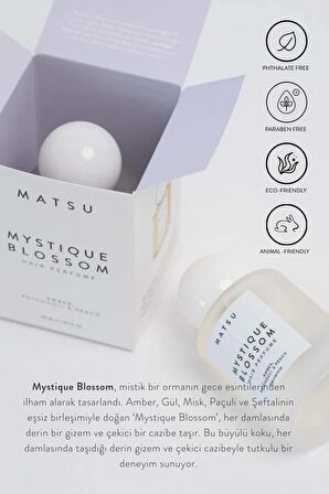 Matsu Mystique Blossom Saç Parfümü 50 ml | Beyaz Çiçekler, Odunsu Notalar | Hair Mist