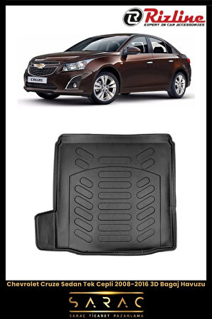 Rizline Chevrolet Cruze Sedan 2009 Model Tek Cepli 3D Bagaj Havuzu