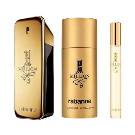 Rabanne 1 Million EDT 100 ml + EDT 10 ml + 150 ml Deospray Erkek Parfüm Seti