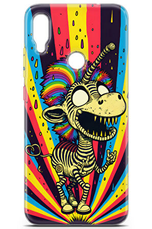 Xiaomi Redmi Note 7 Pro uyumlu Renkler 18 HD Kapak Zombie Zebra Renk