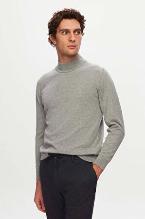 D'S Damat Slim Fit Antrasit Beli Lastikli Bağcıklı Fermuarlı Likralı Rahat Jogger Pantolon 2HC03ORTJGR01