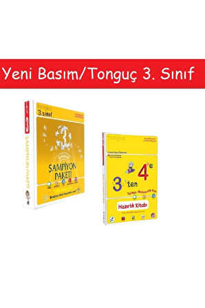 Tonguç 3. Sınıf Şampiyon Paketi & 3'ten 4'e Türkçe Matamatik Fen Hazırlık Kitabı