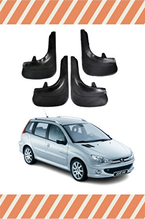 Peugeot 206 Stw Tüm Kasalar 4’lü tozluk çamurluk paçalık dayanıklı malzeme