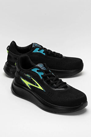 Erkek Triko Sneaker Rahat Hava Alabilen Kokusuz Spor Ayakkabı SİYAH