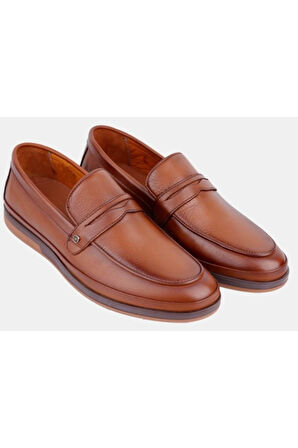 152-17434 Taba Erkek Loafer Günlük Deri Ayakkabı