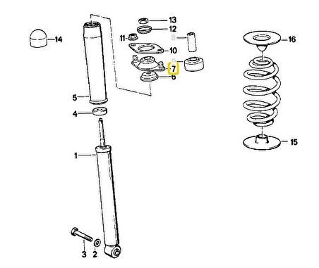 BMW E36 E46 VE Z3 CORTECO ARKA AMORTİSÖR KULE TAKOZU 33521092362