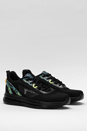 Erkek Triko Sneaker Rahat Hava Alabilen Kokusuz Spor Ayakkabı SİYAH