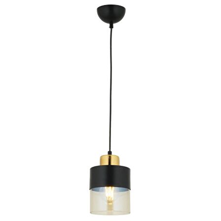 Boris Tekli Siyah Modern Retro Sarkıt Mutfak Salon Sarkıt Avize 