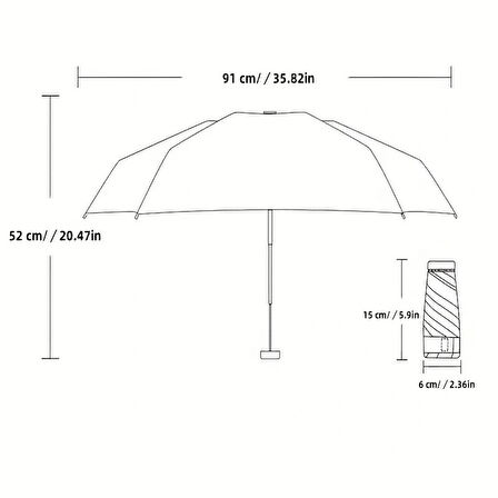 Forget Me Not Çiçek Desenli Otomatik Şemsiye, Krem Rengi, 91 cm Çap, Katlanabilir, Taşınabilir