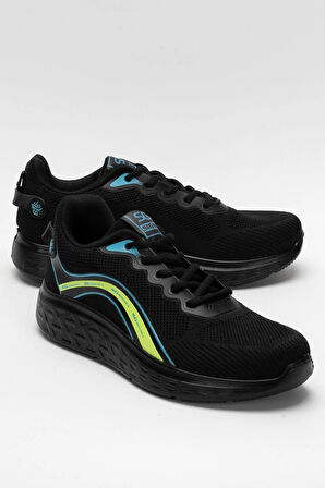 Erkek Triko Sneaker Rahat Hava Alabilen Kokusuz Spor Ayakkabı SİYAH