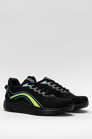 Erkek Triko Sneaker Rahat Hava Alabilen Kokusuz Spor Ayakkabı SİYAH