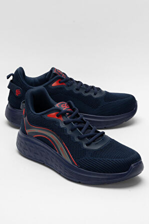 Erkek Triko Sneaker Rahat Hava Alabilen Kokusuz Spor Ayakkabı LACİVERT