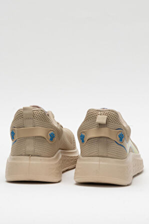 Erkek Triko Sneaker Rahat Hava Alabilen Kokusuz Spor Ayakkabı BEJ