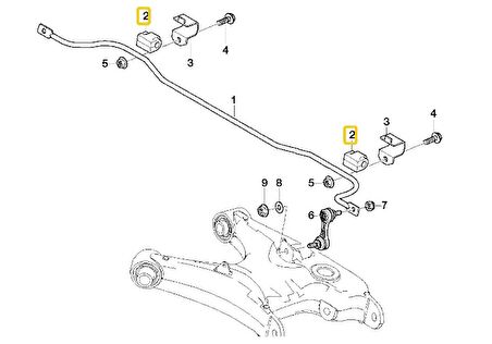 BMW E39 RAPRO ARKA VİRAJ DEMİR LASTİĞİ 33551093663