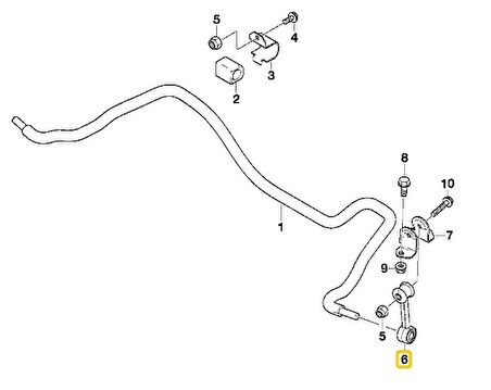 BMW E46 FROW ARKA VİRAJ ASKI ÇUBUĞU 33551094619