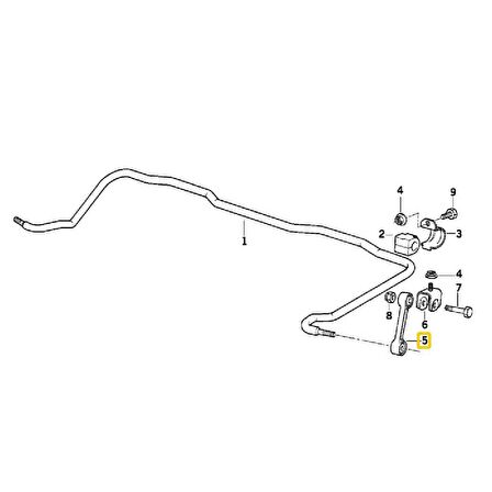 BMW E23 E24 E28 E30 E36 VE Z1 ARKA VİRAJ ASKI ÇUBUĞU 33551126932