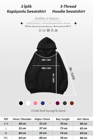 Unisex Yumuşak Dokulu Anne Oluyorsun Baskılı Tasarım Oversize 3 İplik Hoodie Sweatshirt