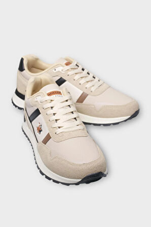 Erkek Ortopedik Cilt Günlük Yürüyüş Koşu Sneaker Spor Ayakkabı BEJ