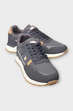 Erkek Ortopedik Cilt Günlük Yürüyüş Koşu Sneaker Spor Ayakkabı FÜME