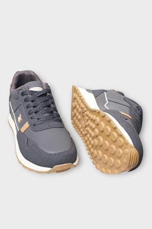 Erkek Ortopedik Cilt Günlük Yürüyüş Koşu Sneaker Spor Ayakkabı FÜME