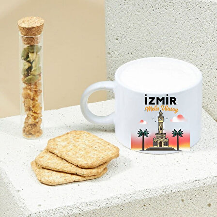 Kişiye Özel İzmir Tasarımlı Motto Kahve Fincanı – Şehir Aşıklarına Özel Şık Tasarım